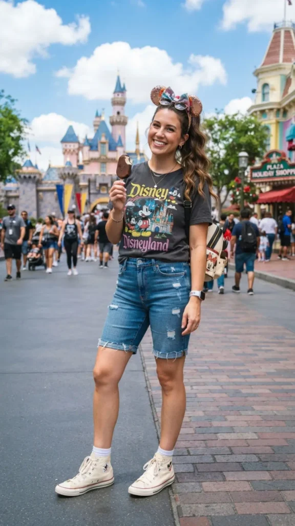 Graphic tee Disneyland casual style