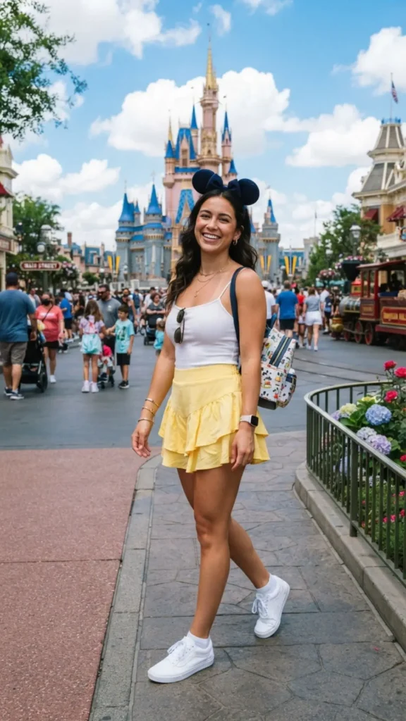 Yellow skort summer Disney outfit