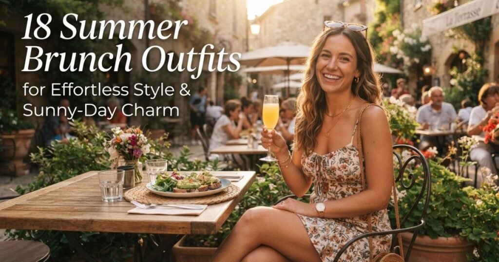 18 Summer Brunch Outfits featuring chic, comfortable, and stylish looks for effortless seasonal style.