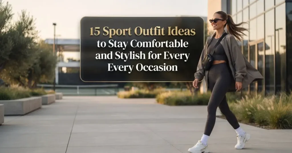 15 Sport Outfit Ideas for a Stylish and Active Lifestyle featuring leggings, hoodies, sneakers, activewear sets, sporty dresses, and trendy athletic layers.