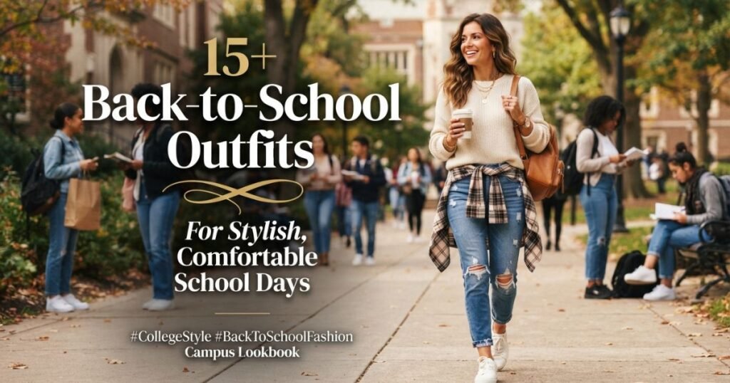 A collection of 15+ stylish and comfortable back-to-school outfits for confident school-day looks.