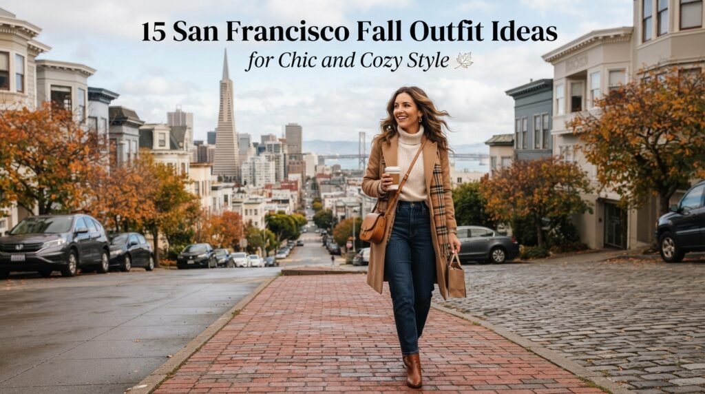 Chic and cozy San Francisco fall outfit featuring a puffer jacket and skinny jeans.